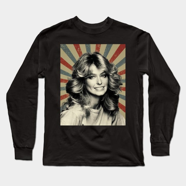 Farrah Fawcett Long Sleeve T-Shirt by LivingCapital 